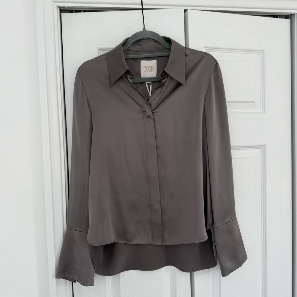 TWP Chic Gray Women's Button Down